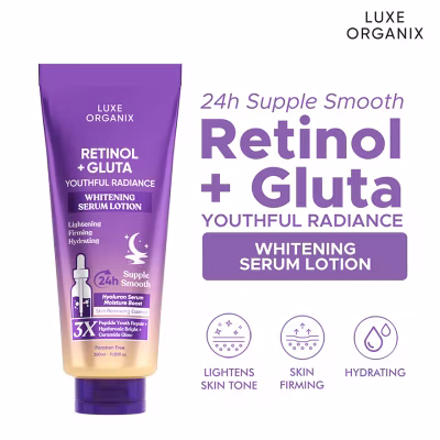 LUXE ORGANIX - Retinol + Gluta Whitening Serum Lotion 350ml image